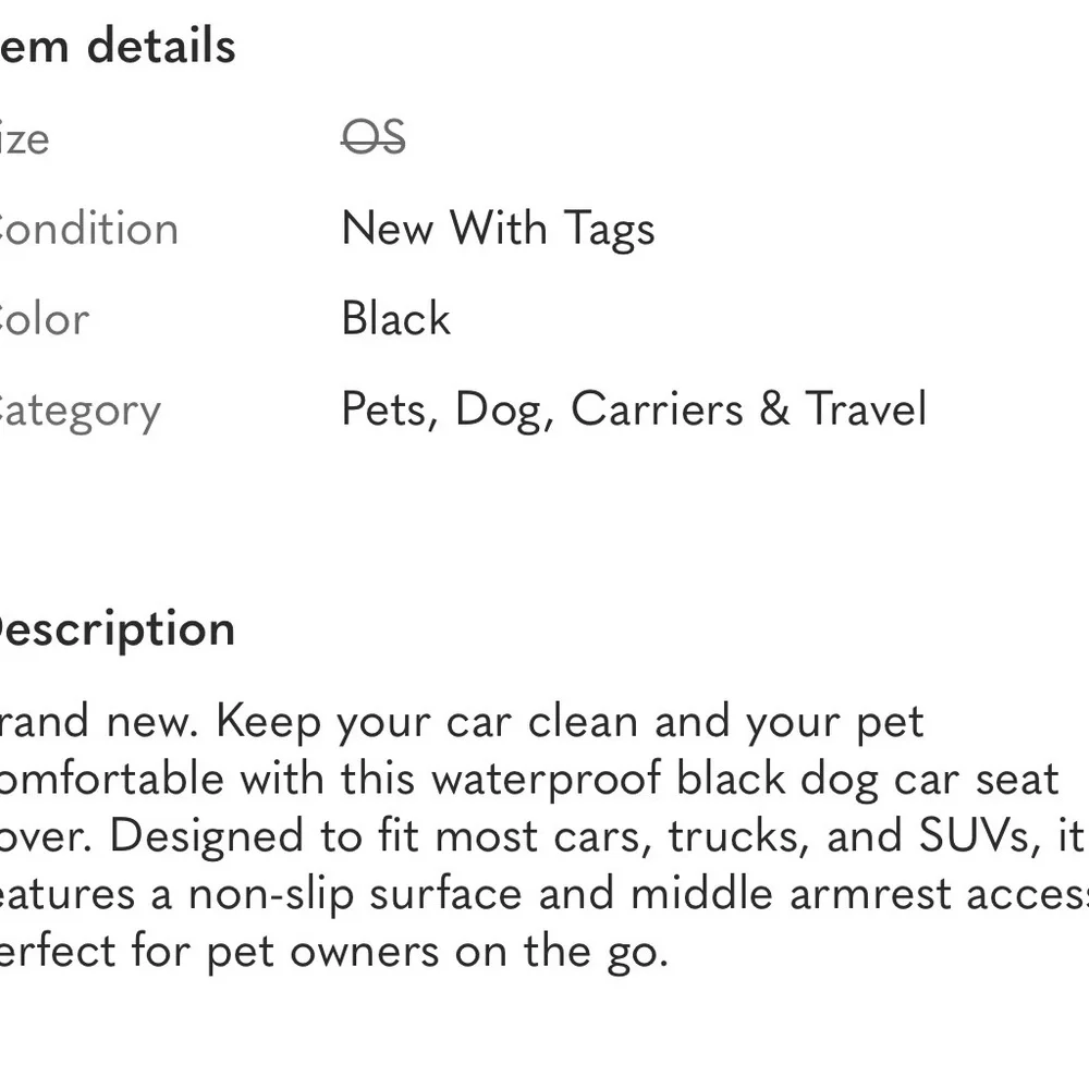 Waterproof Dog Seat Cover